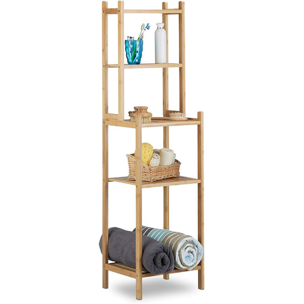 17 Stories Genis Solid Wood Freestanding Bathroom Shelves Wayfair.co.uk